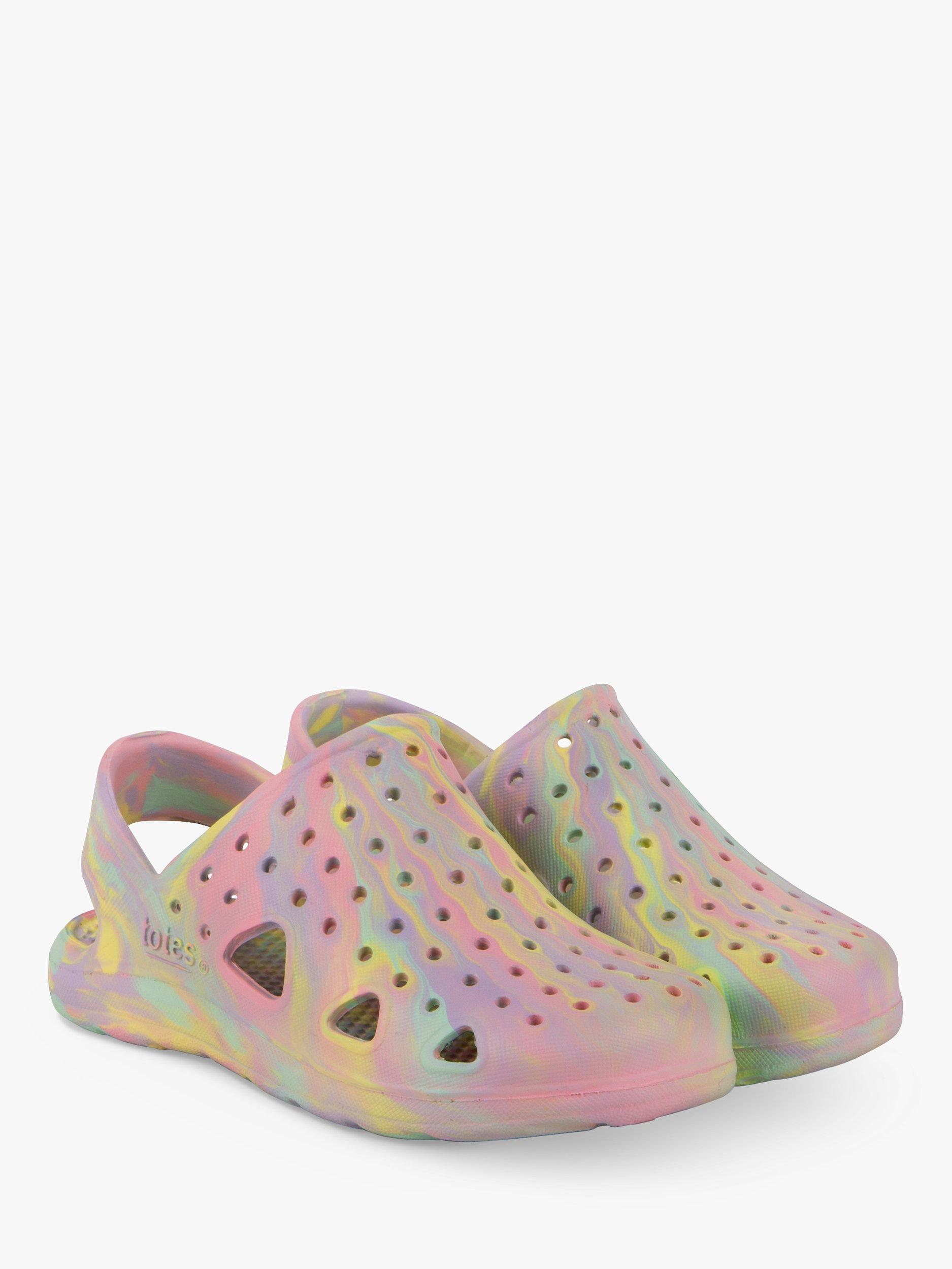 Product image 4 of 5, which shows totes Kids' SolBounce Tie Dye Clogs, Pastel, 2-3