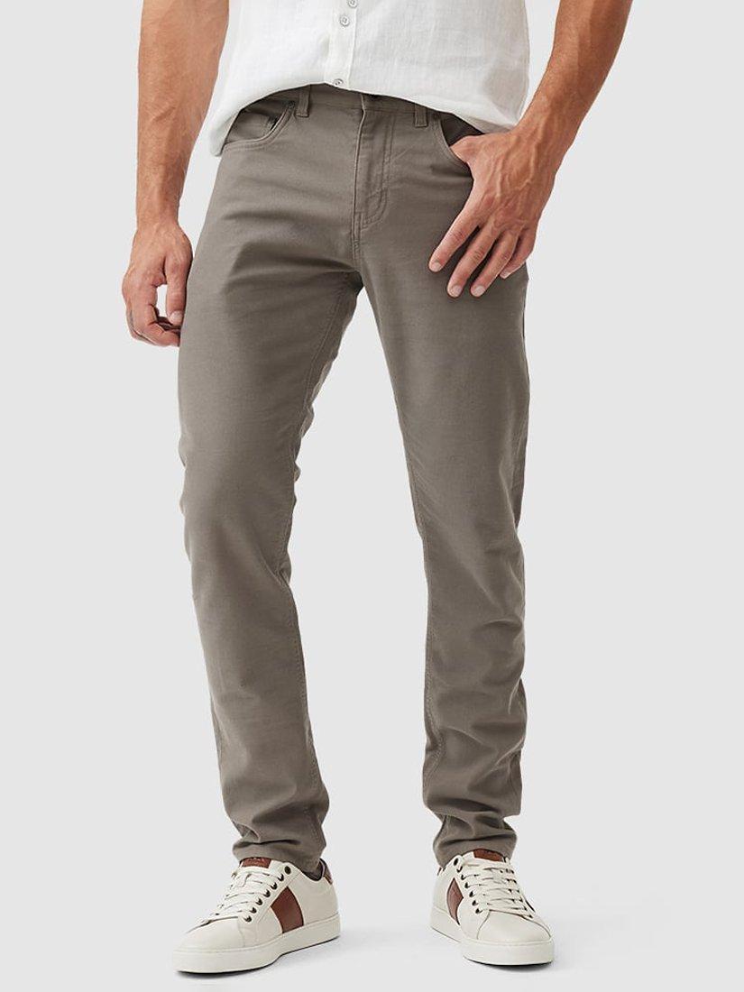 Product image 1 of 6, which shows Rodd & Gunn Motion Slim Fit Stretch Cotton Jeans, Pebble, 28S