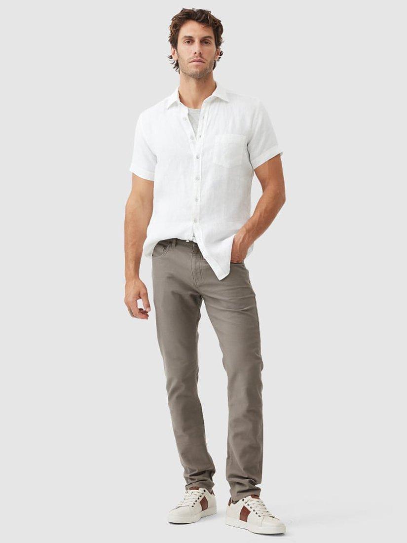 Product image 2 of 6, which shows Rodd & Gunn Motion Slim Fit Stretch Cotton Jeans, Pebble, 28S