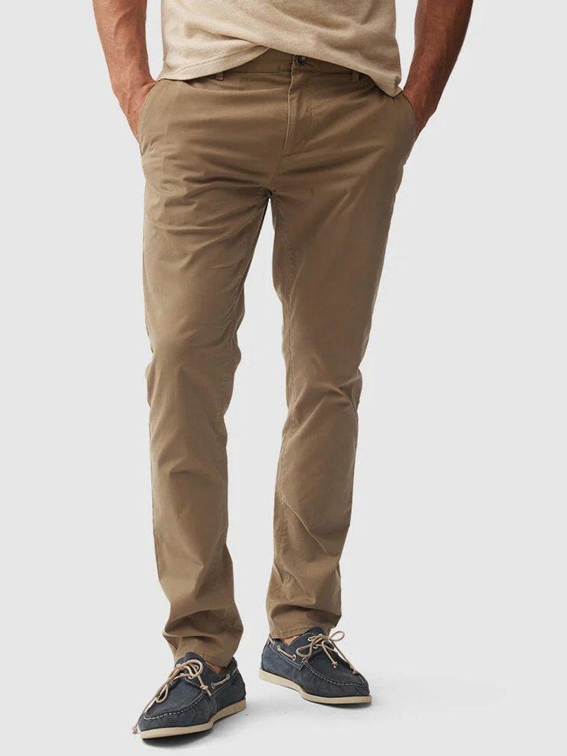 Rodd & Gunn Gunn Slim Fit Stretch Soft Cotton Chino Trousers, Khaki