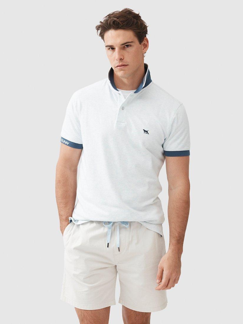 Rodd & Gunn Masterton Stretch Cotton Slim Fit Short Sleeve Polo, Mist