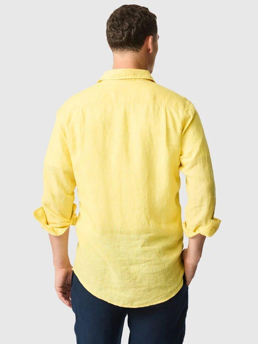 Product image 3 of 6, which shows Rodd & Gunn Coromandel Linen Slim Fit Long Sleeve Shirt, Canary, XS