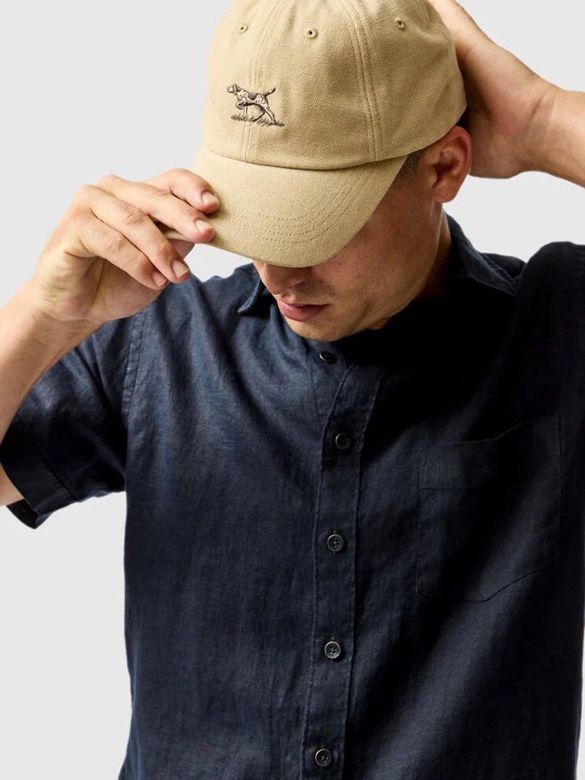 Product image 4 of 6, which shows Rodd & Gunn Palm Beach Linen Slim Fit Short Sleeve Shirt, Midnight, XS