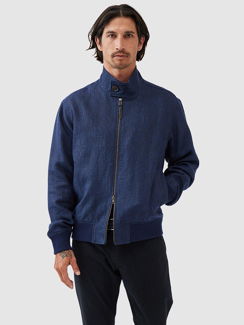 Rodd & Gunn The Cascades Wool Linen Blend Relaxed Fit Bomber Jacket