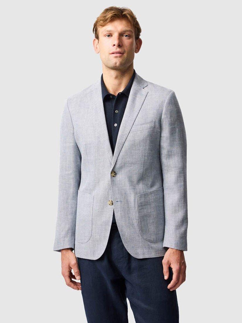 Rodd & Gunn The Cascades Slim Fit Wool & Linen Blend Blazer, Sky, XXL