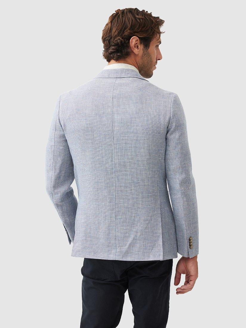Product image 4 of 6, which shows Rodd & Gunn The Cascades Linen Blend Slim Fit Blazer, Sky, XXL