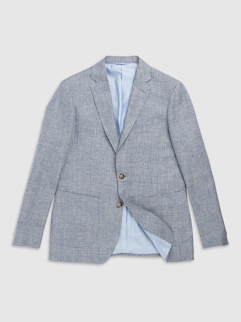 Rodd & Gunn The Cascades Slim Fit Wool & Linen Blend Blazer, Sky, XXL