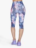 Skechers Go Walk Summer Rose Capri Leggings, Navy/Hot Pink