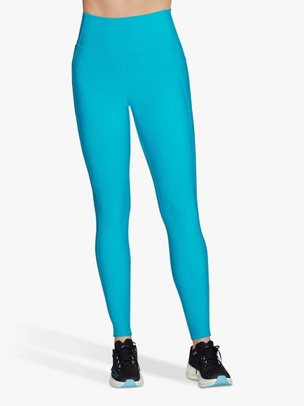 Skechers Go Flex Ribbed Leggings, Aqua/Green, Aqua/Green