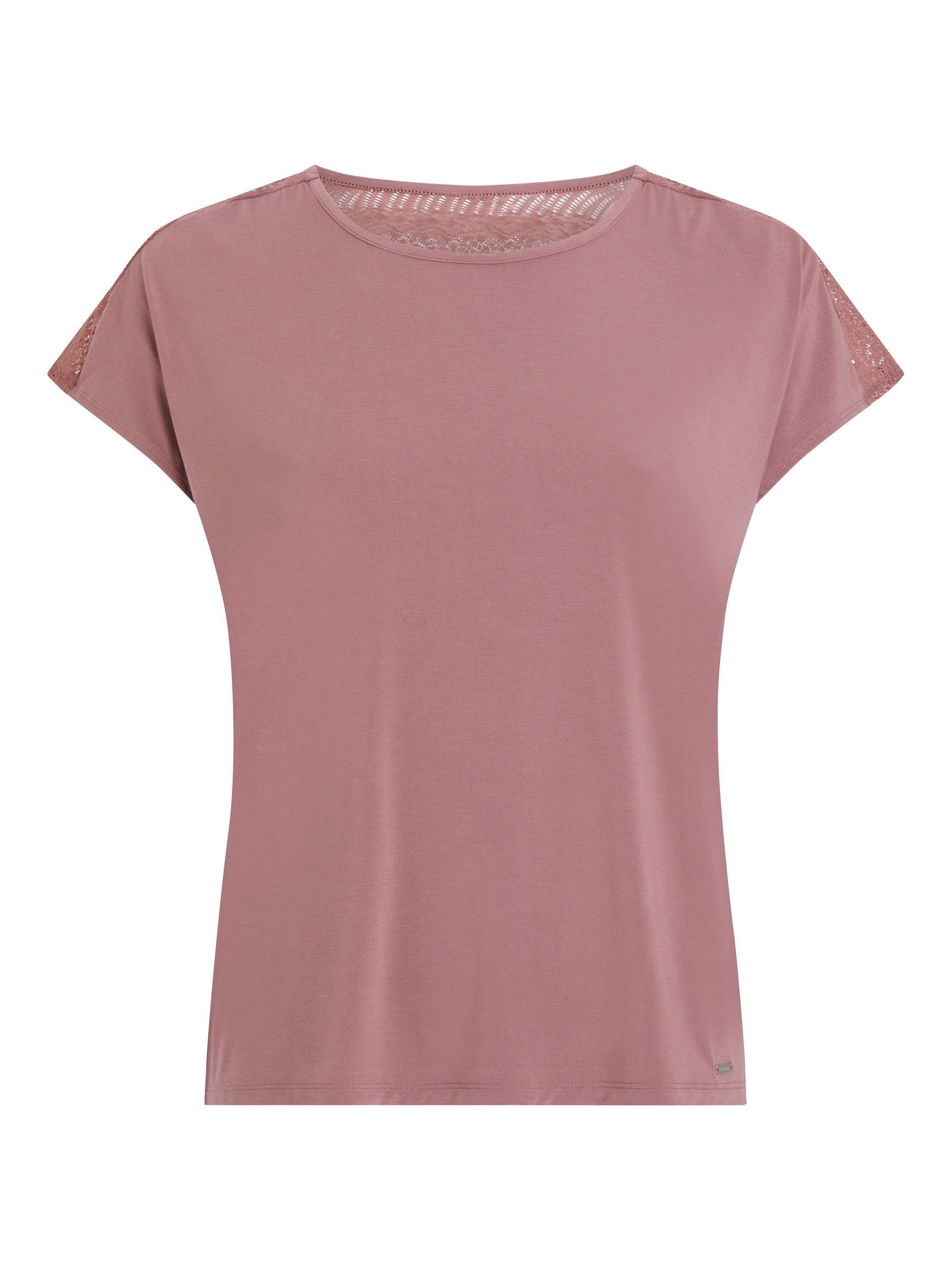 Calvin Klein Lace Detail Pyjama Top, Capri Rose