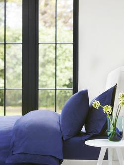 Jasper Conran London 300 Thread Count Organic Cotton Deep Fitted Sheet, Royal Blue