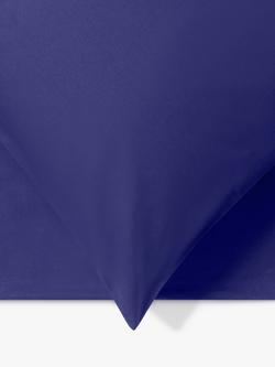 Jasper Conran London 300 Thread Count Organic Cotton Percale Flat Sheet - view 2, Royal Blue