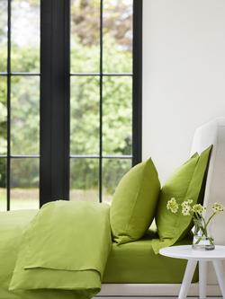 Jasper Conran London 300 Thread Count Organic Cotton Percale Flat Sheet, Spinach