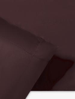 Jasper Conran London Supima 500 Thread Count Satin Flat Sheet - view 2, Chocolate