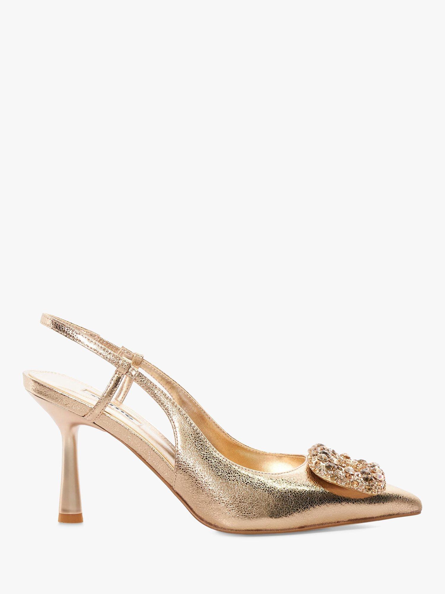 Gold court shoes dune clearance