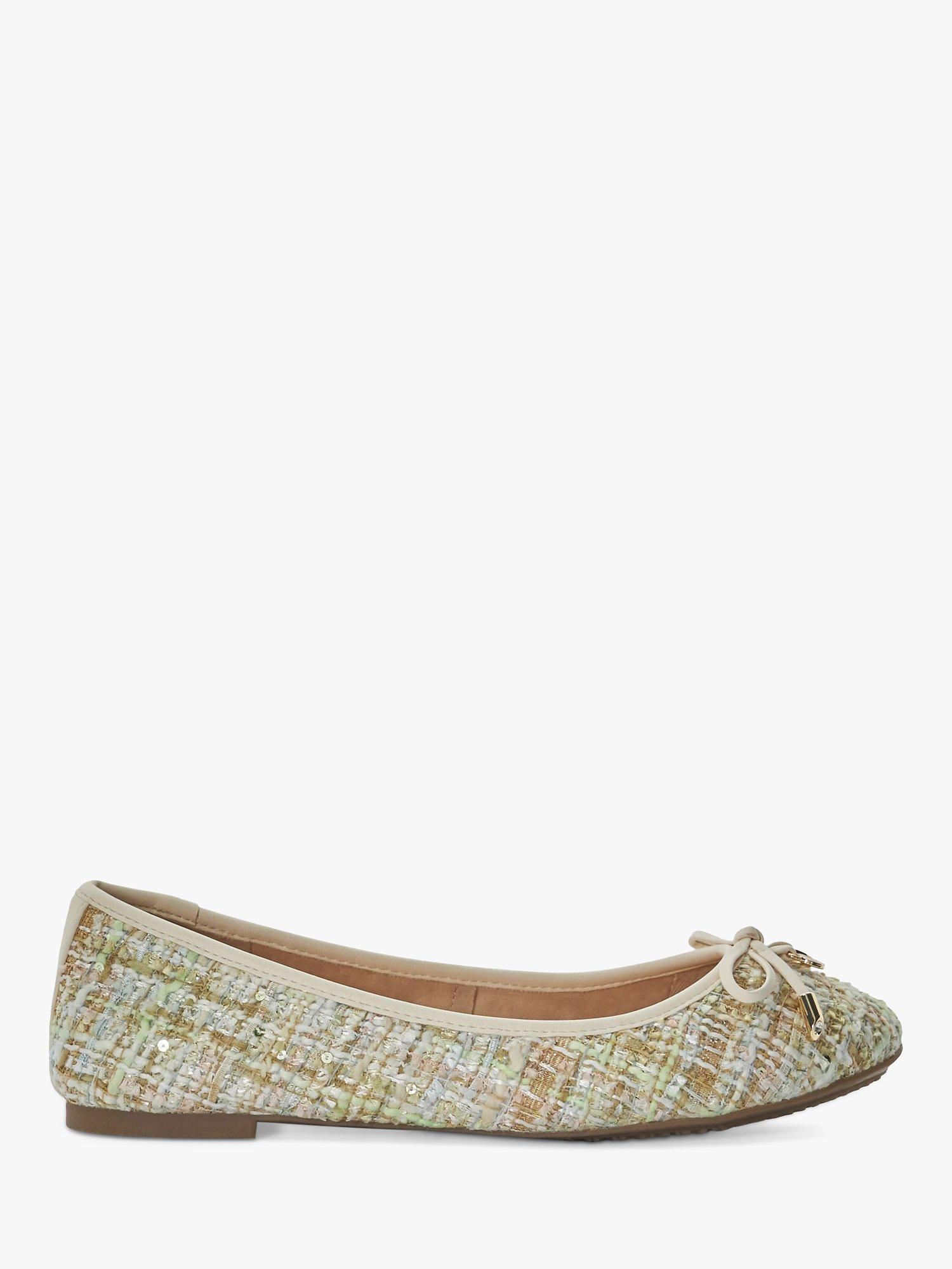 Dune Hallo Abstract Woven Ballerina Pumps, Multi, EU36