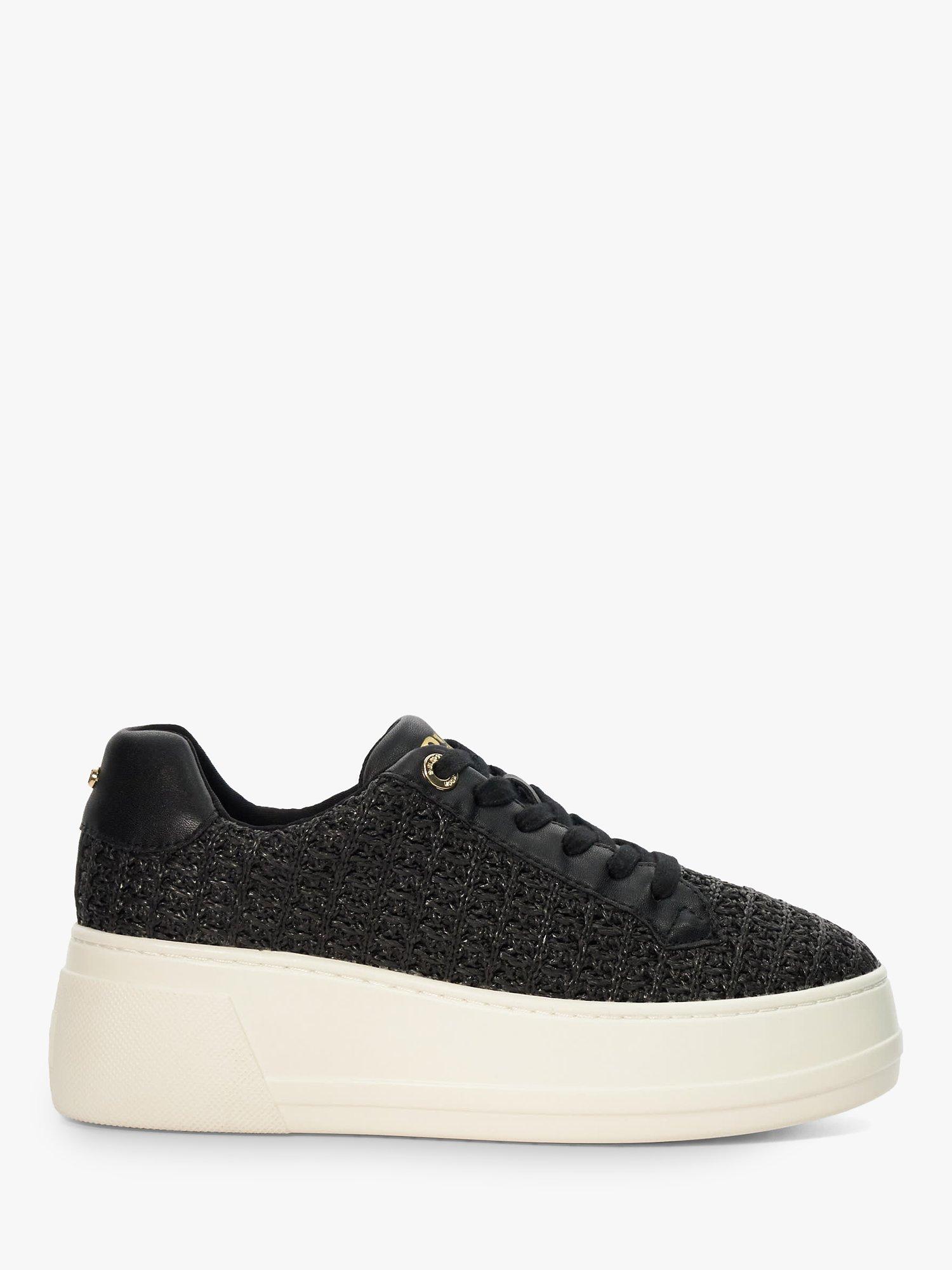 Dune Episode Woven Flatform Trainers, Black