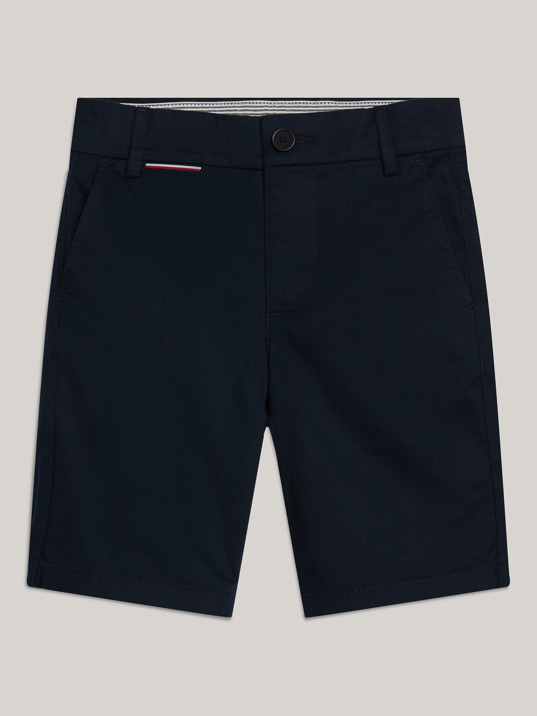 Tommy Hilfiger Kids' Adaptive Flag Chino Shorts, Desert Sky