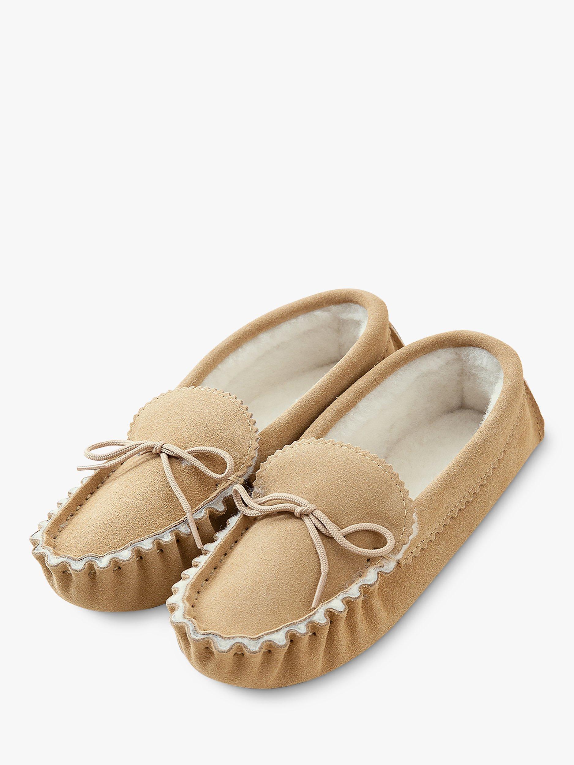 Product image 2 of 5, which shows Celtic & Co. Sheepskin Loafer Moccasins Soft Sole, Oatmeal, 3