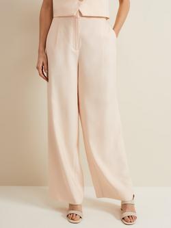Phase Eight Bianca Wide Leg Trousers, Coral, Coral