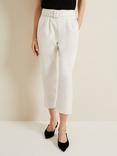 Phase Eight Gaia Tailored Cropped Trousers, Ivory