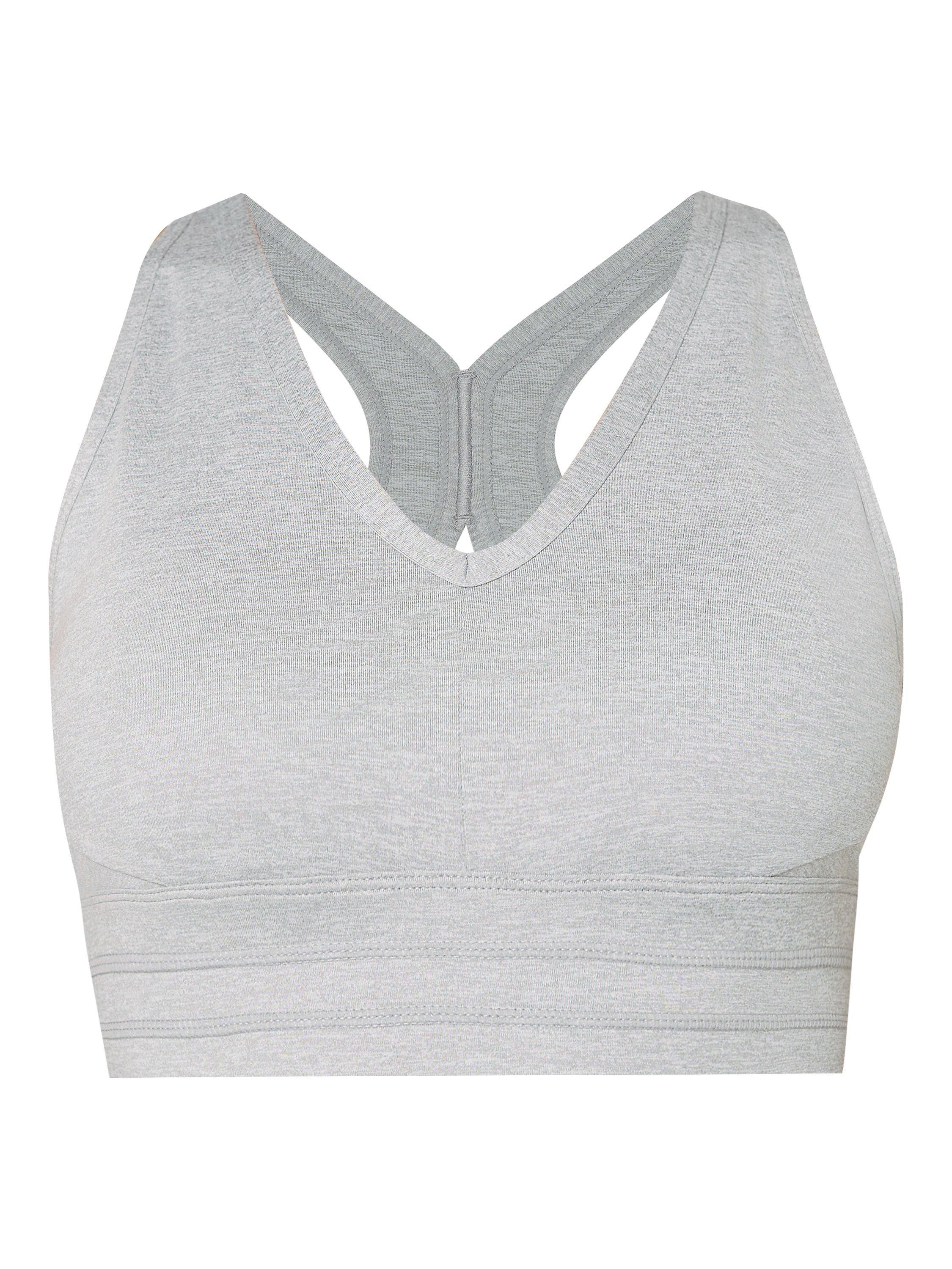 Sweaty Betty Gaia Yoga Sports Bra, Light Grey Marl, XXS