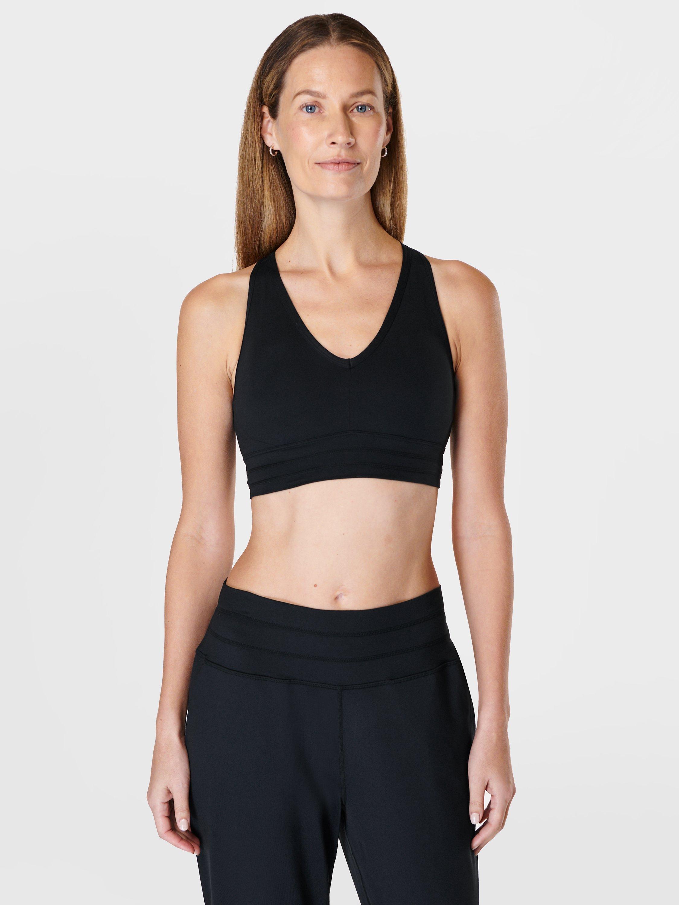 Sweaty Betty Gaia Yoga Sports Bra, Black, XXS