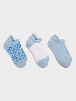 Sweaty Betty Workout Trainer Socks, Pack of 3, Breeze Blue