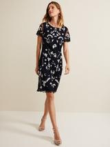 【関税込】Phase Eight ワンピース☆Evelin Floral Frill Midi D Phase Eight Evelin Floral Frill Midi Dress, Ivory/Multi