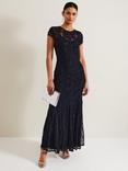 Phase Eight Collection 8 Luana Tapework Maxi Dress, Navy