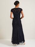 Phase Eight Collection 8 Luana Tapework Maxi Dress, Navy