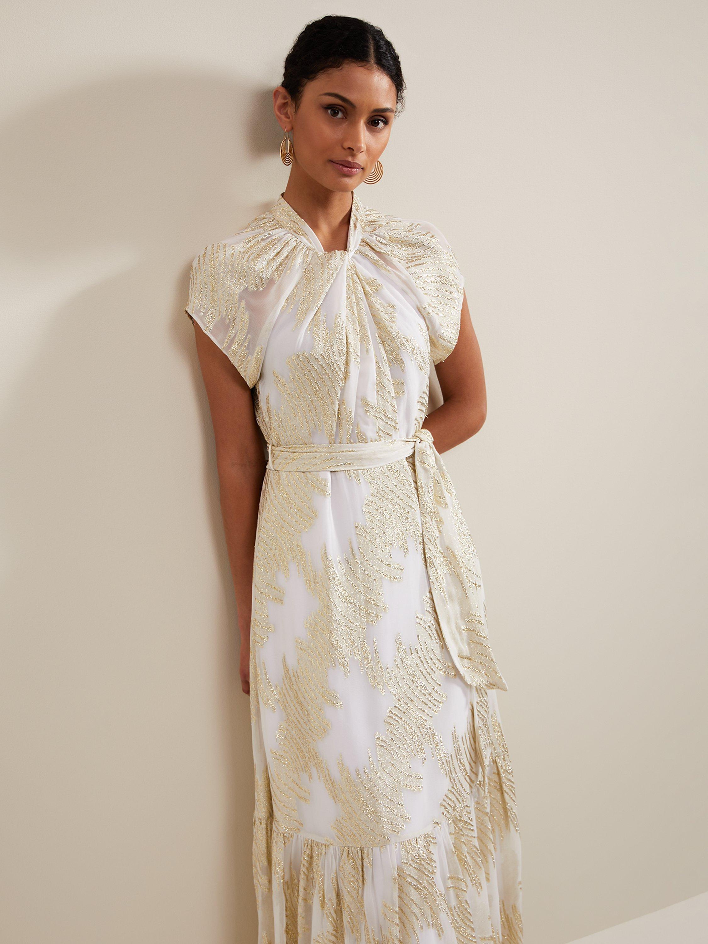 Phase Eight キャメラ プリーツ ファミニン ドレス フェイズ エイト Phase Eight Petite Franky Dress （Buttermilk
