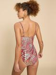 White Stuff Tabitha Control Swimsuit, Red/Multi