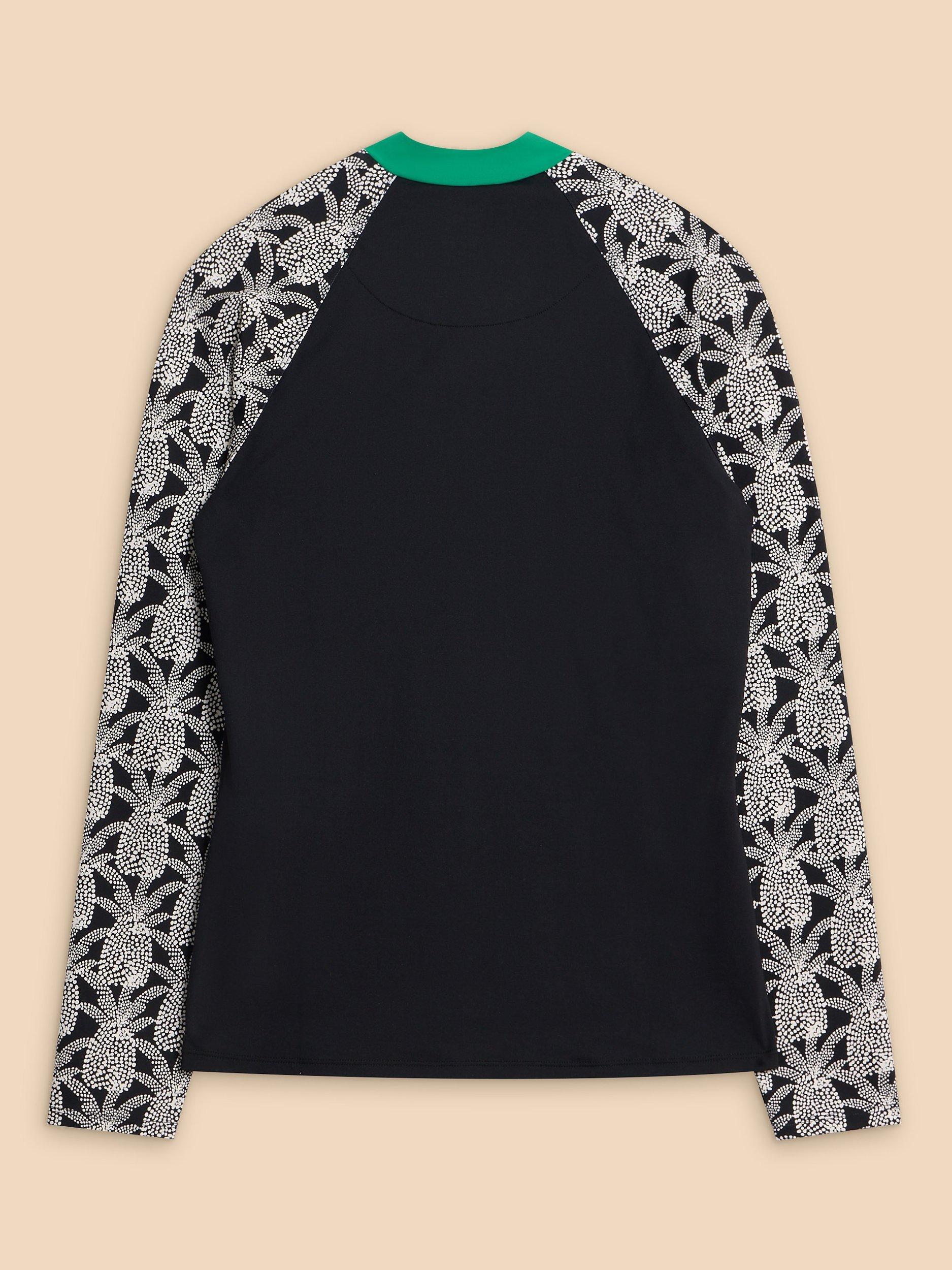 Product image 6 of 6, which shows White Stuff Bay Rash Vest, Black/Multi, 6