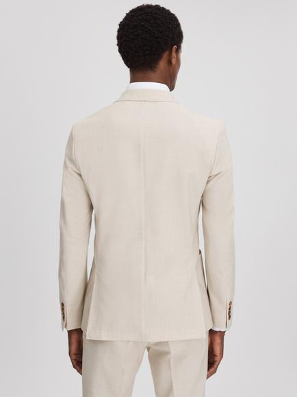 Reiss Belmont Wool Blend Suit Jacket - view 2, Stone