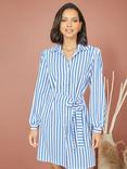 Mela London Stripe Relaxed Fit Shirt Dress, Blue