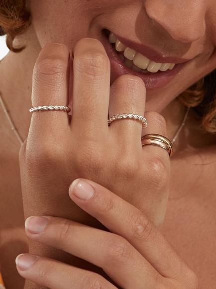 Auree Alhambra Band Ring, Silver - view 2, Silver