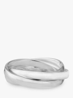 Auree Knightsbridge Russian Interlinking Wedding Ring, Silver, Silver