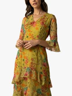 Raishma Alicia Floral Midi Dress, Green - view 2, Green