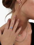 Auree Mondello Cushion Cocktail Ring, Silver/Blue