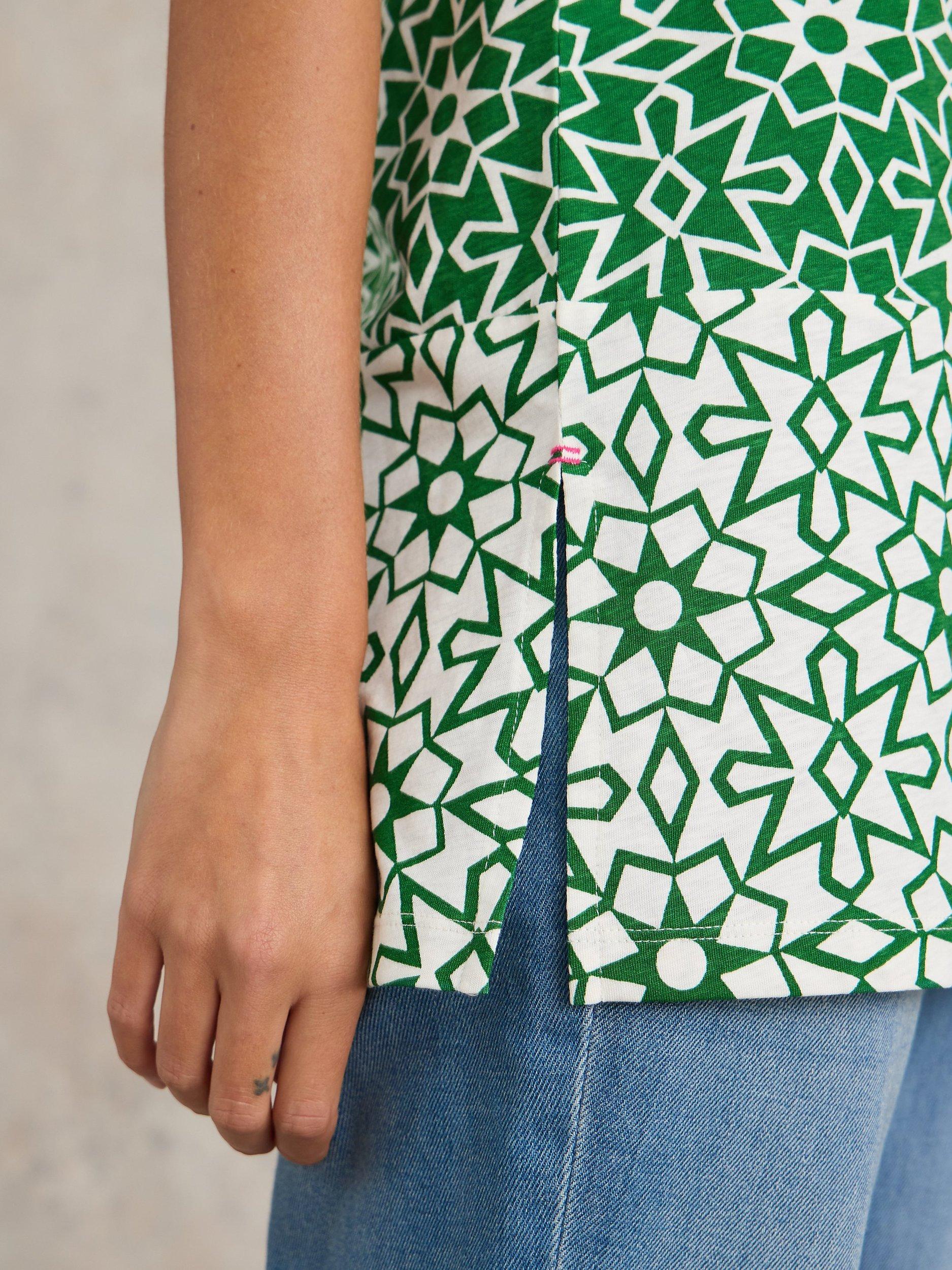 Product image 3 of 6, which shows White Stuff Carrie Tunic Top, Green, 6