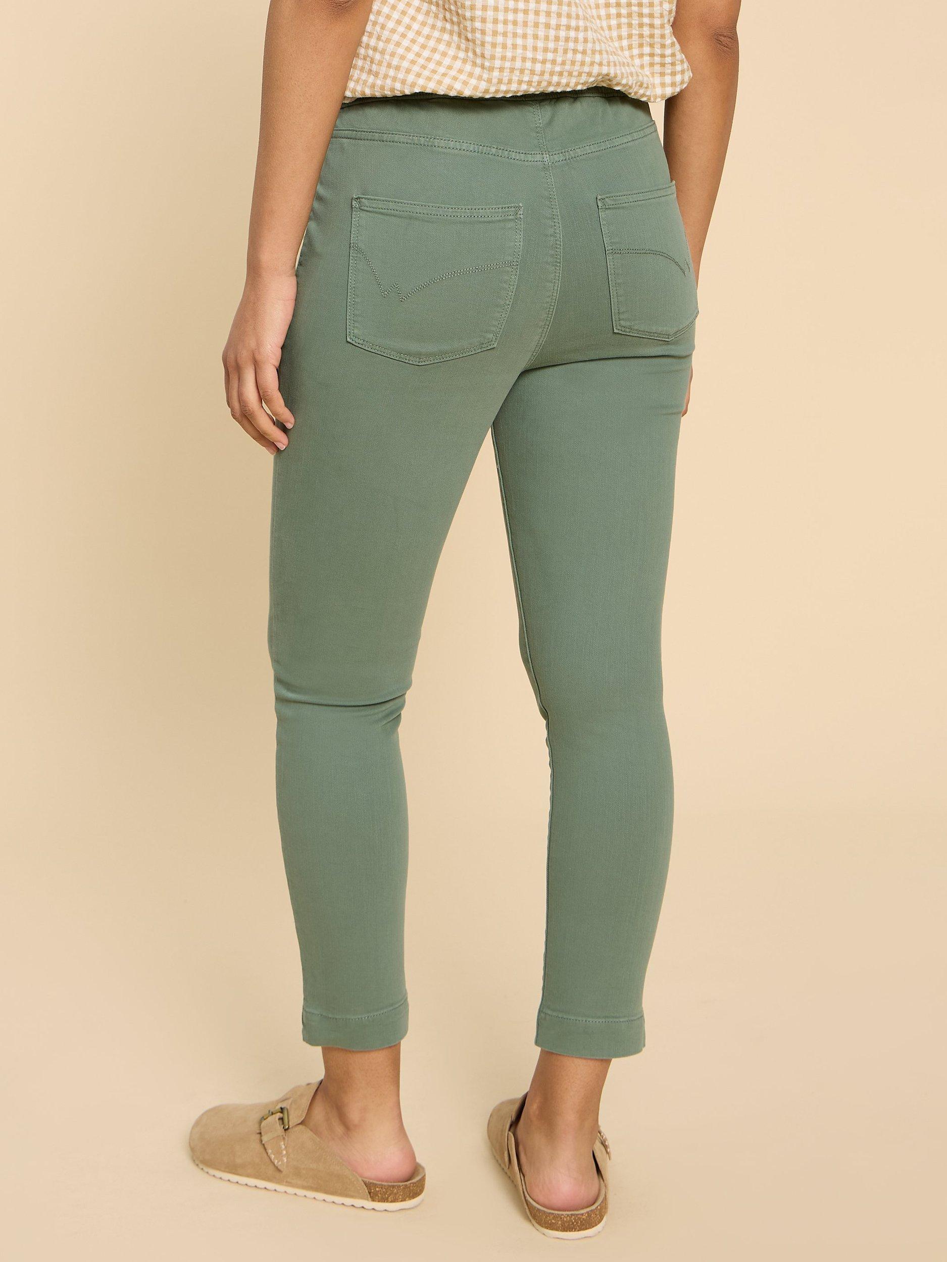 White Stuff Janey Cropped Jeggings Mid Green