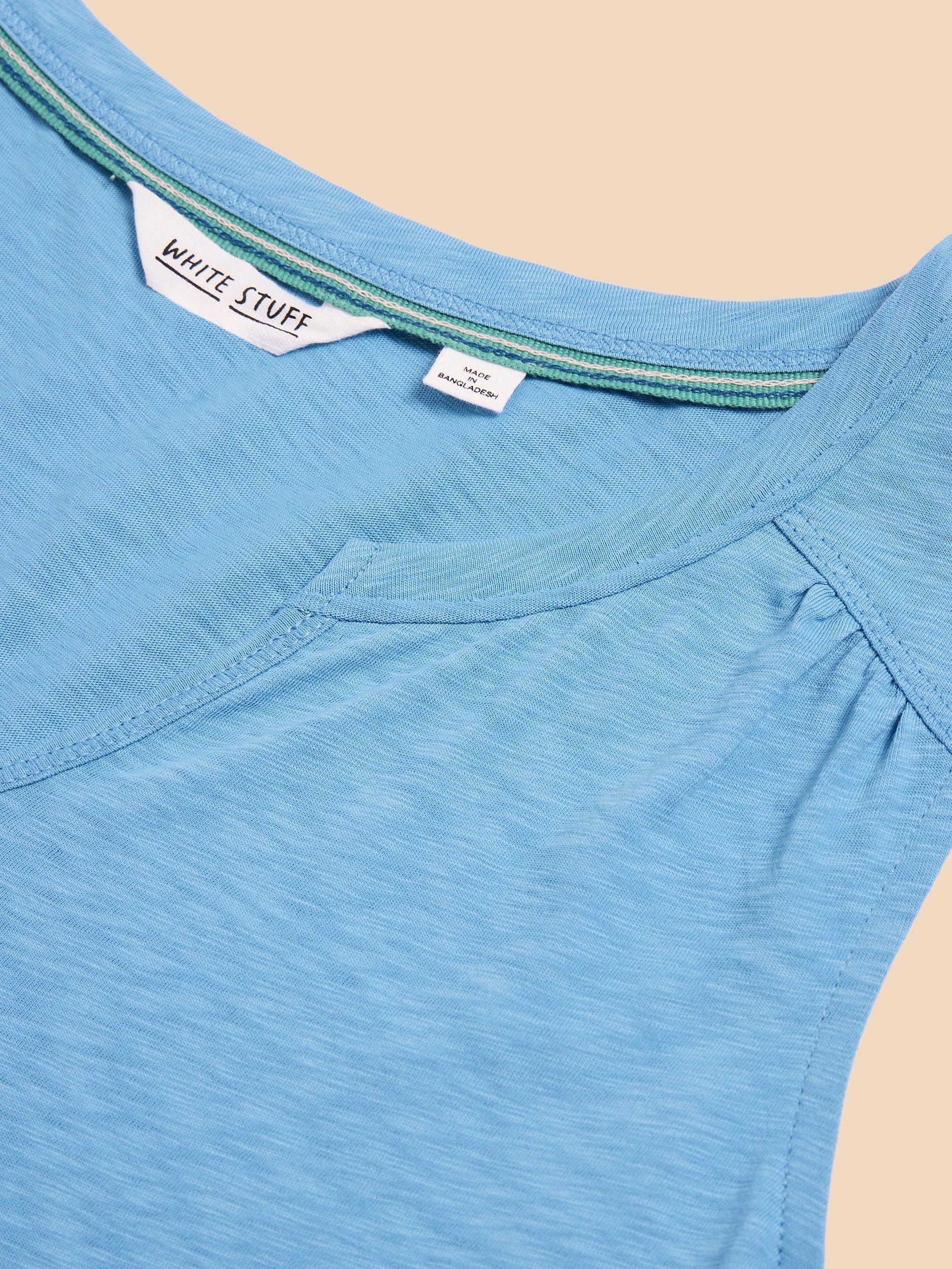 Product image 6 of 7, which shows White Stuff Laila Cotton Vest Top, Mid Blue, 18