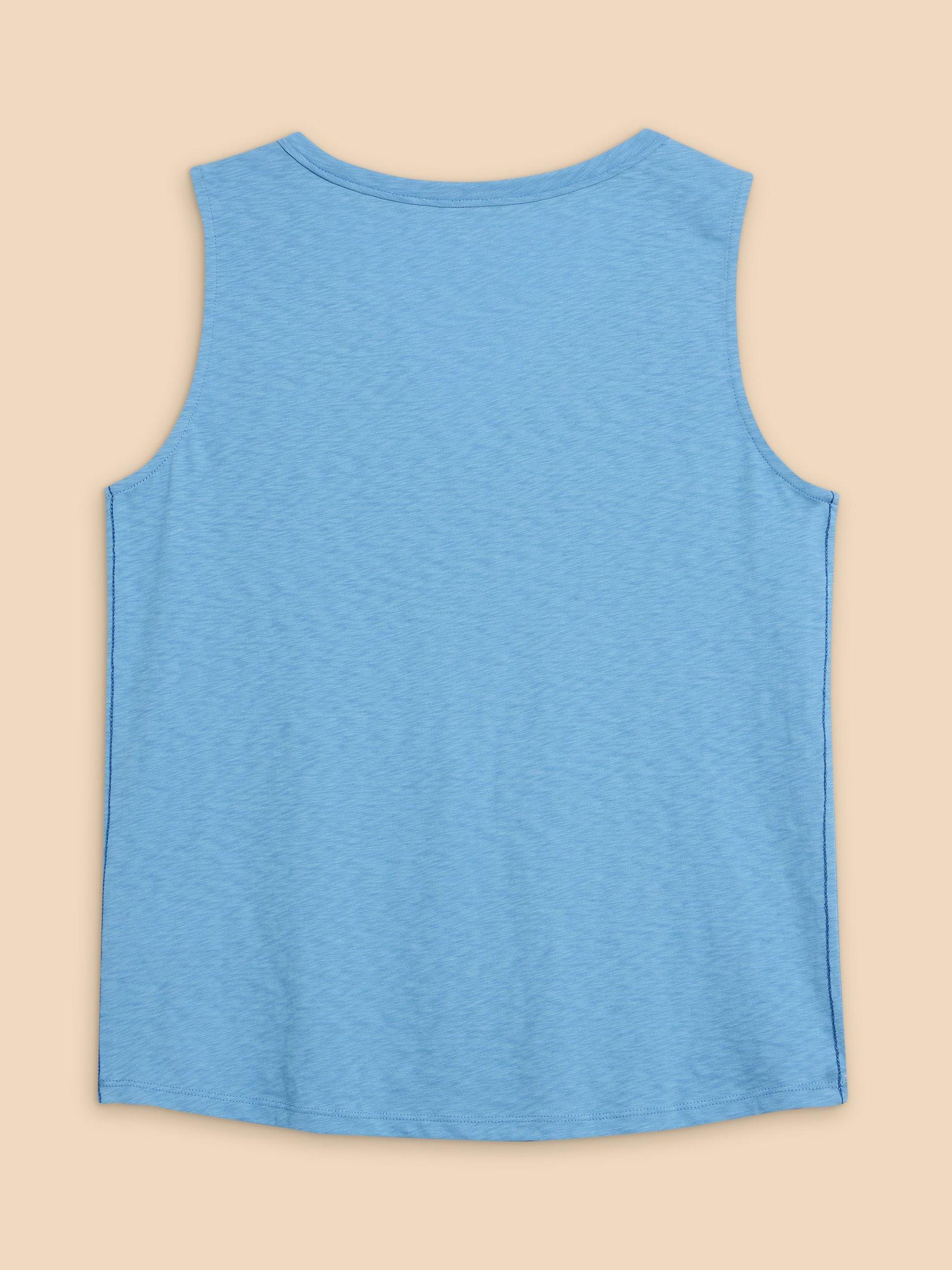 White Stuff Laila Cotton Vest Top, Mid Blue, 6