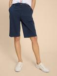 White Stuff Hayley Organic Cotton Chino Shorts, Dark Navy