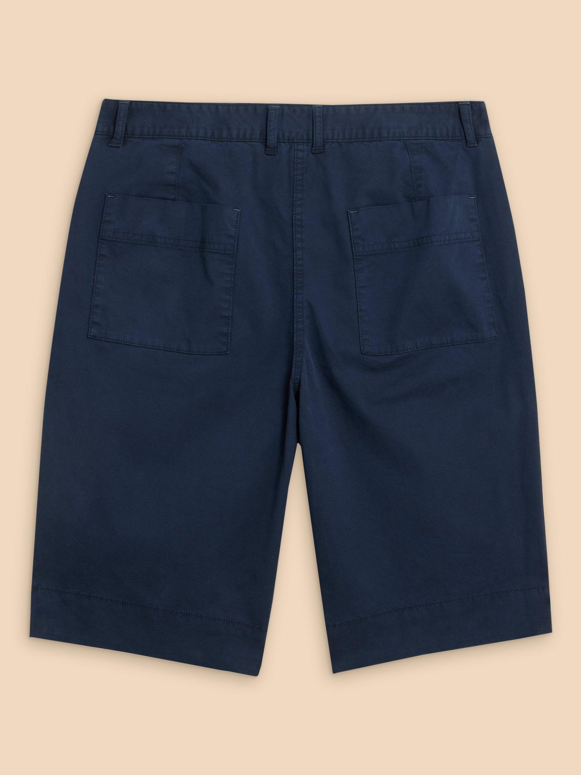 White Stuff Hayley Organic Cotton Chino Shorts, Dark Navy, 22R