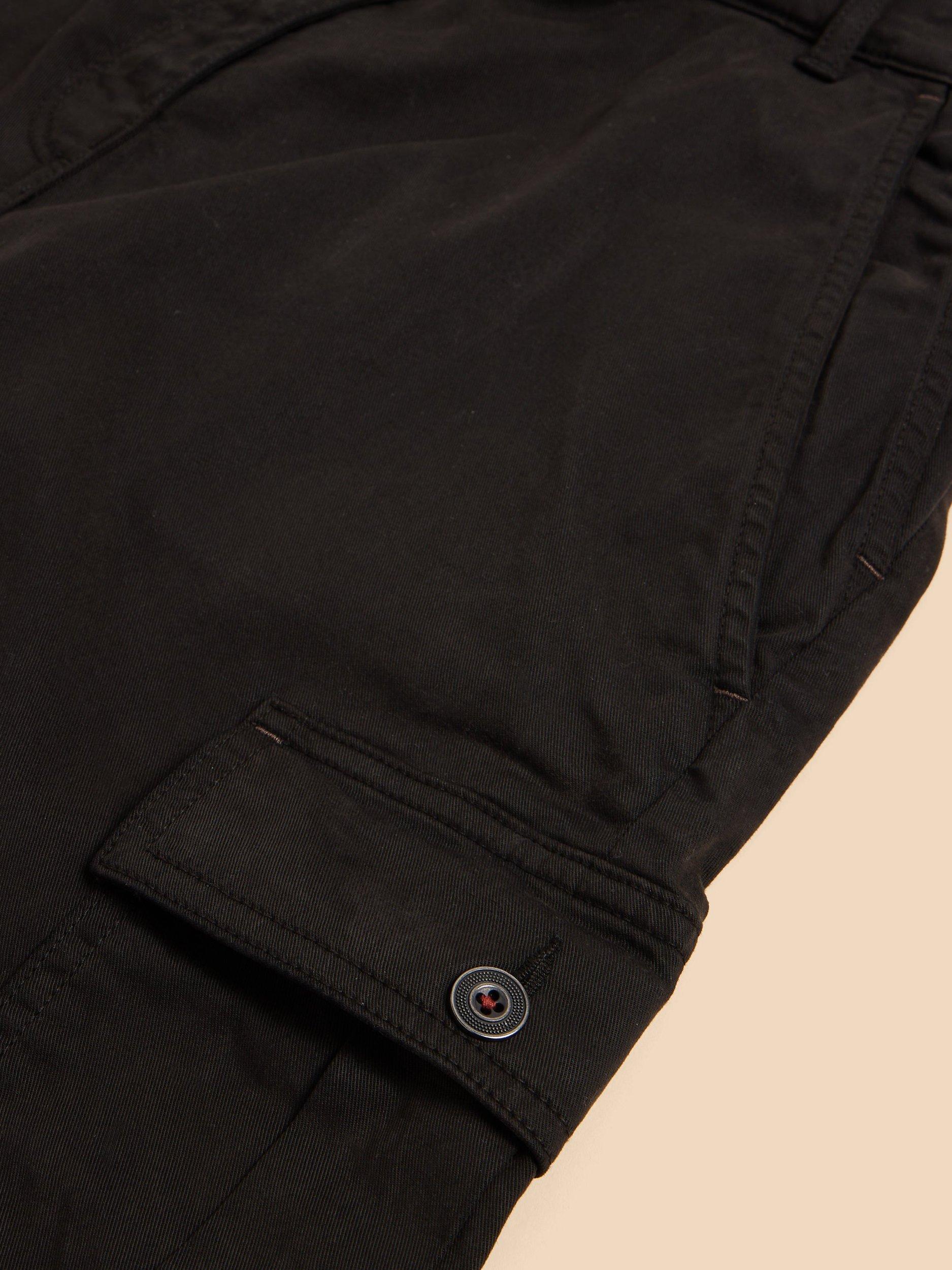 Product image 6 of 7, which shows White Stuff Everleigh Cargo Shorts, Pure Black, 6