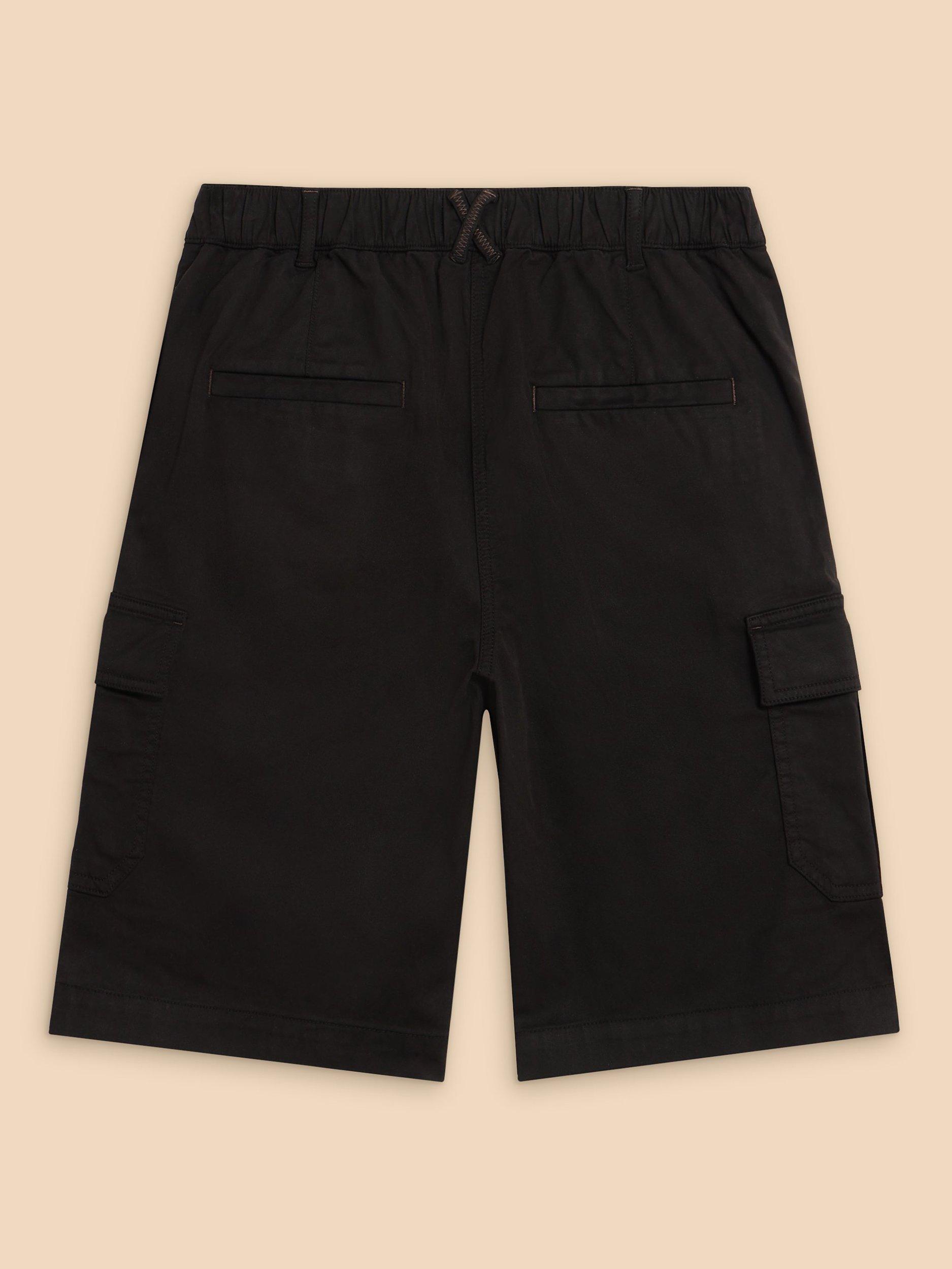 Product image 7 of 7, which shows White Stuff Everleigh Cargo Shorts, Pure Black, 6