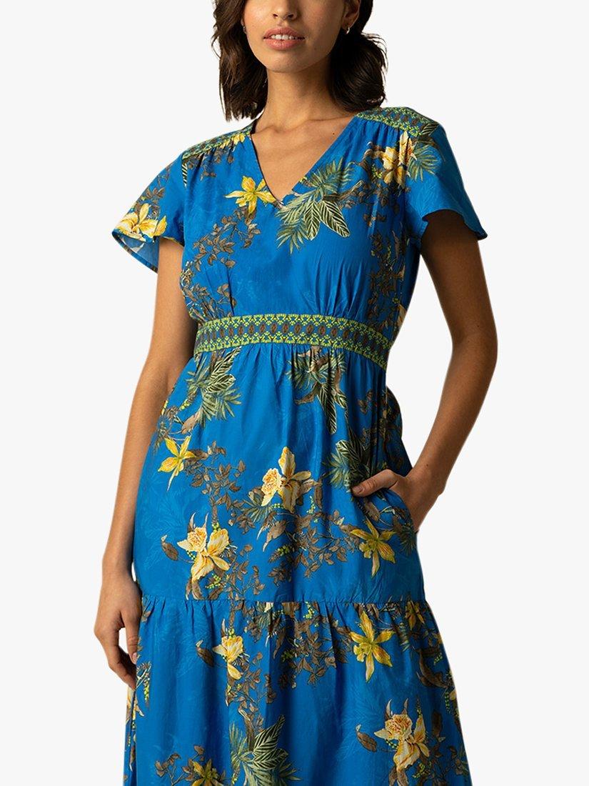 Product image 2 of 3, which shows Raishma Maggie Floral Maxi Dress, Blue, 8