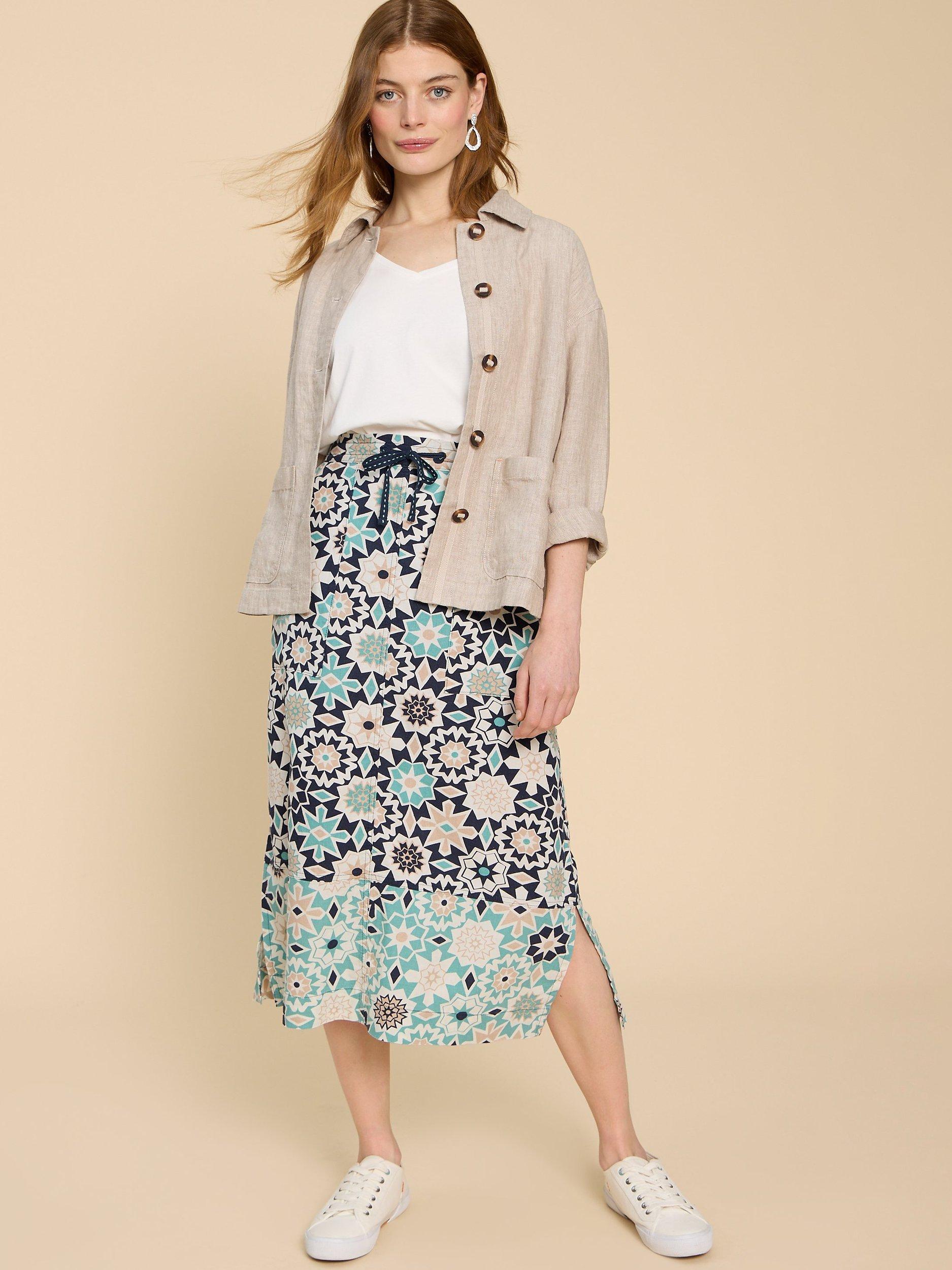 John lewis white midi skirt best sale